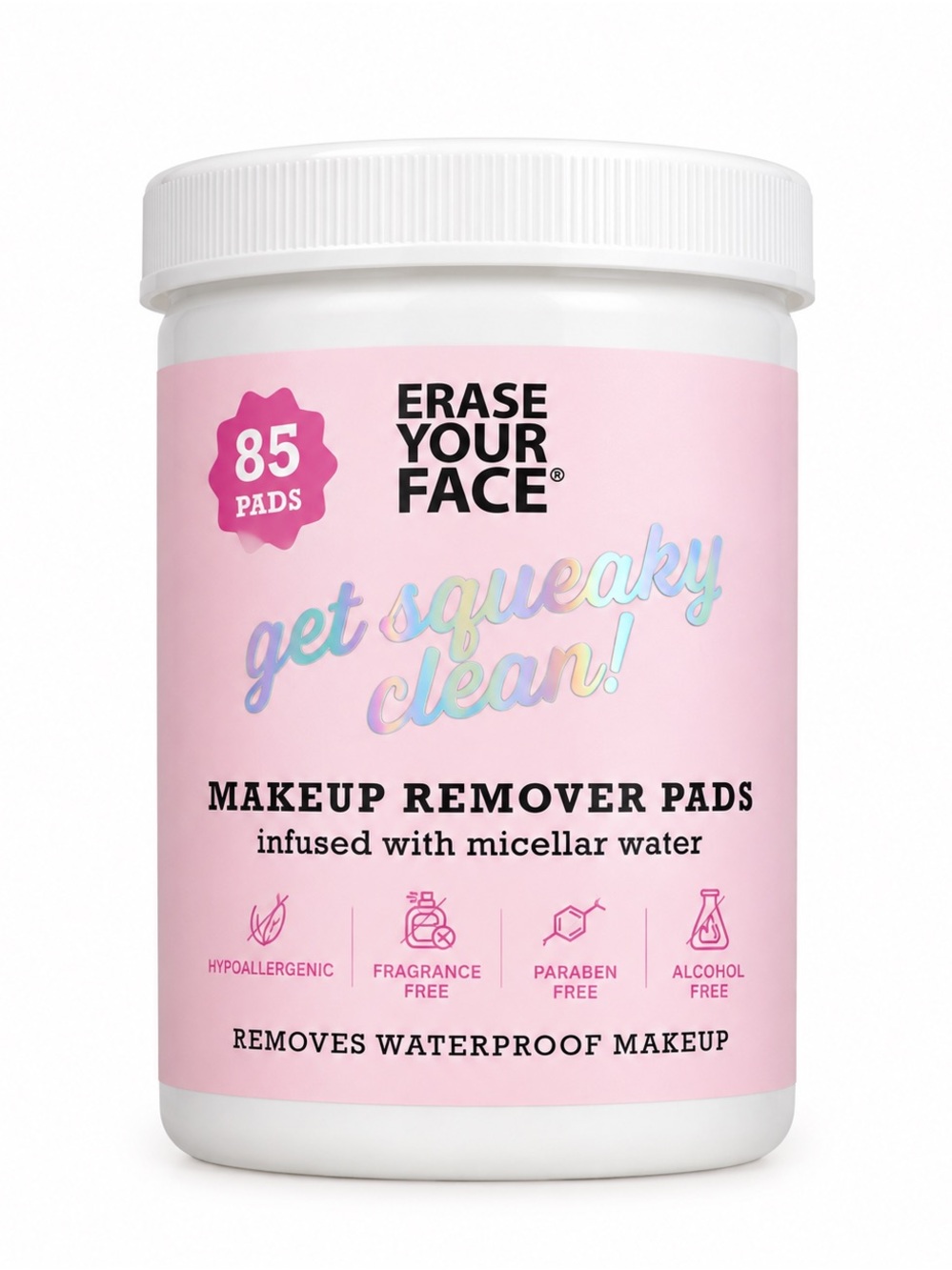 Get Squeaky Clean Pink Makeup Remover Pads (85 Pads)